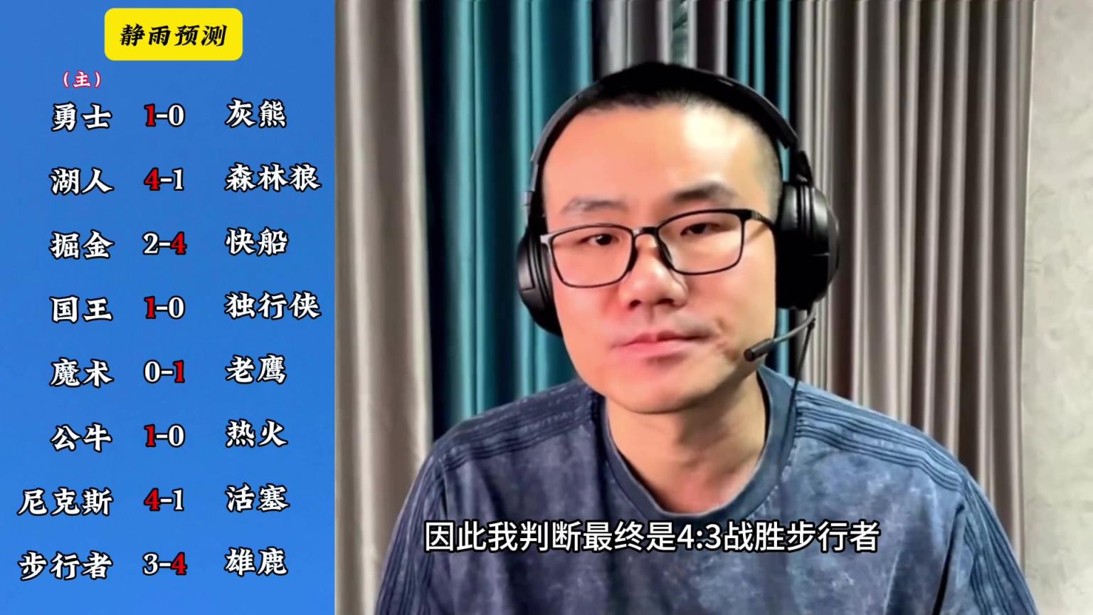 你同意嗎？靜雨對(duì)東西部季后賽球隊(duì)的預(yù)測(cè)：勇贏(yíng)熊 湖船尼鹿晉級(jí)